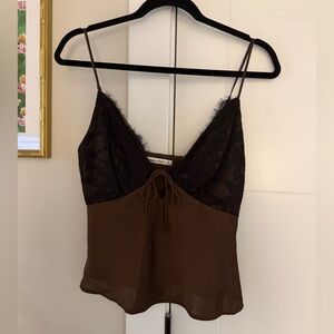 Abercrombie & Fitch Brown Camisole with Black Lace